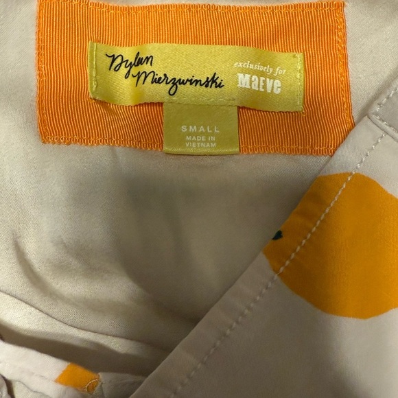 Anthropologie Dylan Mierzwinski Colette Midi Dress with Orange Print - Picture 2 of 3